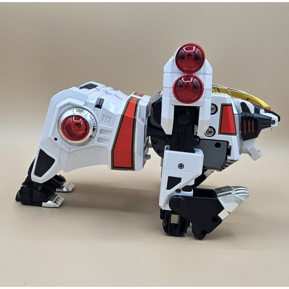 1994 Bandai Mighty Morphin Power Rangers MMPR White TigerZord Sounds Light Works - Picture 9 of 9